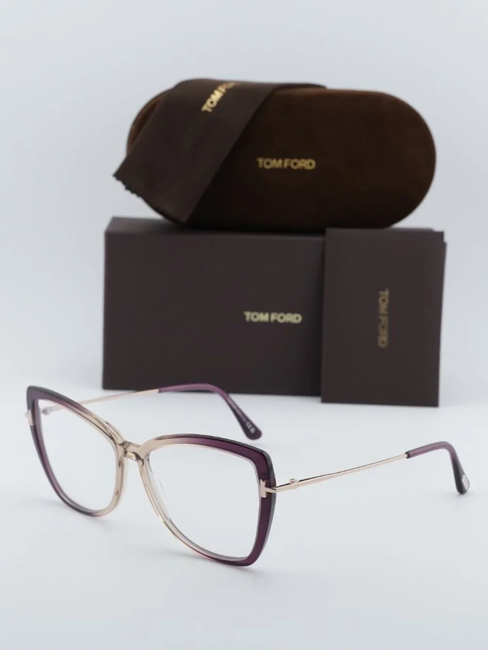 Tom Ford FT5882-B 083 Butterfly Eyeglasses 55mm - Violet/Blue Light Block - Picture 6 of 9